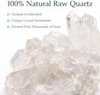 Natural Clear Quartz Crystal Cluster – Raw Quartz Druze Stone for Meditation, Reiki Healing, Chakra Energy, Spiritual Cleansing, Home Decor & Crystal Collection (1.25–2")
