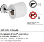 Gedy Cebu Chrome Toilet Paper Holder, Measures 6 x 18.3 x 8.5 cm and Weight 0.15 kg, Stainless Steel and Cromall Roll Holder, 10 Years Warranty, R&D Design