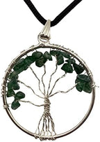 VIE Naturals Tree of Life Pendant, Green Aventurine, 30mm
