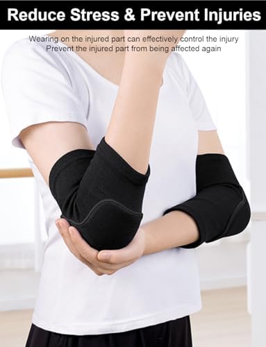 SUJAYU A Pair Elbow Pads Volleyball Arm Sleeves, Tandem Elbow Pads Volleyball Arm Pads Elbow Protector Tennis Basketball