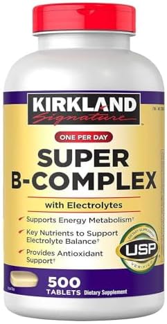 Kirkland Signature Super B-Complex (2-Pack) with Electrolytes (2 x 500 Tablets)