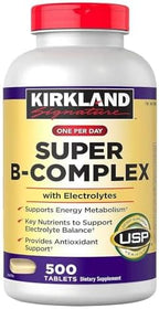 Kirkland Signature Super B-Complex (2-Pack) with Electrolytes (2 x 500 Tablets)