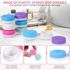 KISEER 36 Pack Colorful Cute Contact Lens Case Bulk Box Holder Container Soak Storage Kit (6 Color)