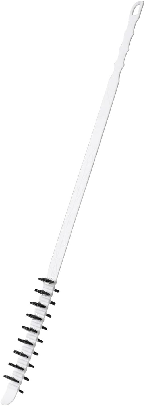 Dryer Vent Cleaner Brush Nylon Double Side Brush Long Flexible Refrigerator Coil Brush for Household Cleaning (White)