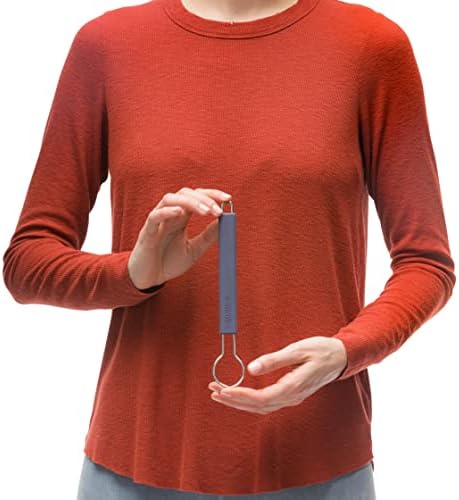 Redecker Silicone Dish Brush Handle, Without Brush Head, Stainless Steel Frame, Fits All Redecker Replacement Heads, 8-1/2-Inches Long, Dark Blue
