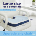 COOL GEL Memory Foam Seat Cushion, Gel Cooling Memory Foam, Office Chair Cushion for Tailbone, Sciatica & Back Pain Relief - Ergonomic U-Shaped with Non-Slip Base and Washable Cover