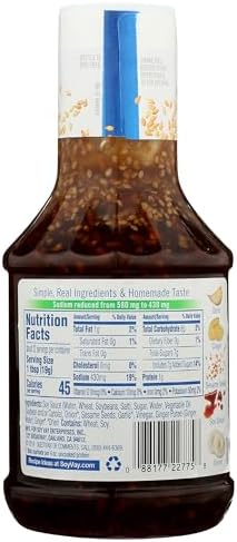 Soy Vay Veri Veri Teriyaki Less Sodium Marinade and Sauce, 21 Ounce Bottle (Package May Vary)