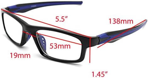 ColorViper Sports Double Injection Readers Flexie Reading Glasses (BLACK BLUE, 2.00)