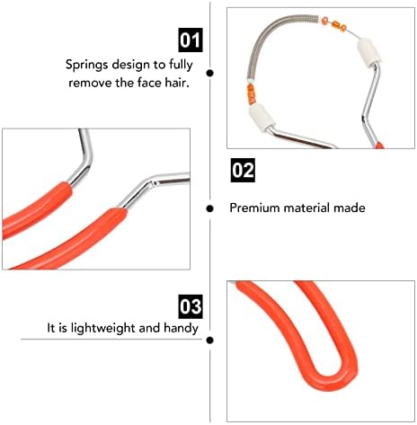 Dioche 3pcs Spring Facial Hair Remover Kit - Double-Spring Epilator for Women - Portable Lip & Face Hair Removal Tool - Durable Stainless Steel & Rubber - Travel-Friendly Grooming Essentials