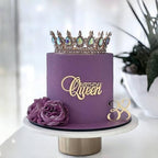 SRMIRO Birthday Queen Cake Topper Acrylic Gold Cake Decoration Women Girls Birthday Queen Cake Topper Valentine's Day Mother's Day Cake Decoration, A-BQ01