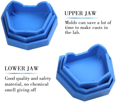 Dental Model Base Former Kit Impression Trays Dental Lab Plaster Mold Base Forming Set (6Pcs/Set)