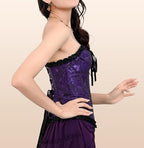 DKCHENH Renaissance Corset Top for Women,Pirate Corset Shapewear,Bustiers with Lace Up Boned Overbust,Size XS to 6XL