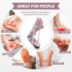 Medibot Sleeping Stretch Boot-Plantar Fasciitis Night Splint Leg Support Brace, Comfortable & Adjustable, Fits Right or Left Foot for Achilles Tendonitis, Heel, Bone Spurs(Grey shell Pink lining S)