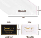 Chocolate Bar Wrappers with Stickers, 200 Pcs Self Sealing Chocolate Candy Bar Packaging with Thank You Stickers, for DIYChocolate Lover, CandyBar, Cookies, Treat, Party Favor