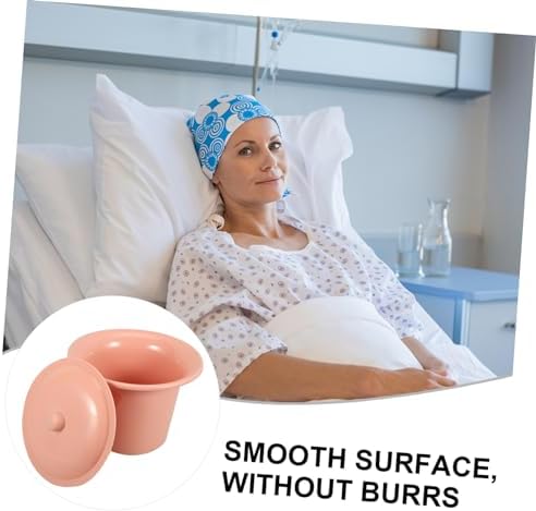 minkissy Portable Chamber Pot for Elderly Lightweight Urinal with Lid Non Slip Base Easy to Clean Practical Spittoon for Home Travel Use