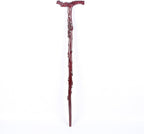 Plum Blossom Flower Décor Wood Cane - Handmade, Ergonomic, Comfort Grip Support Pole- for Men and Women- Fashionable Wooden Walking Stick 36"(90cm/35.4in, Coffee)