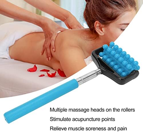 Ymiko Massage Stick, Yoga Massage Stick for Men and Women Granular Body Massage Tool Telescopic Roller Massage Stick Home Neck Leg Back Body Massage Stick(Sky Blue)