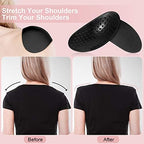 WILLBOND 4 Pairs Women Shoulder Pads Push up Soft Adhesive Silicone Anti Slip Enhancer Shoulder Pads for Women Clothing(Black, Flesh Color, Transparent, Transparent Flesh Color)