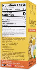 Hyleys Ginger Turmeric Tea Lemon Flavor - 25 Tea Bags - Wellness Herbal Supplement Green Tea
