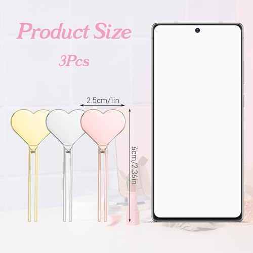 3 Pcs Metal Manual Toothpaste Squeezer Heart Metal Tube Squeezer Rolling Key Tube Key Squeezer Hand Cream Key for Bathroom Cosmetic Aids Accessories (Gold, Silver, Rose Gold)