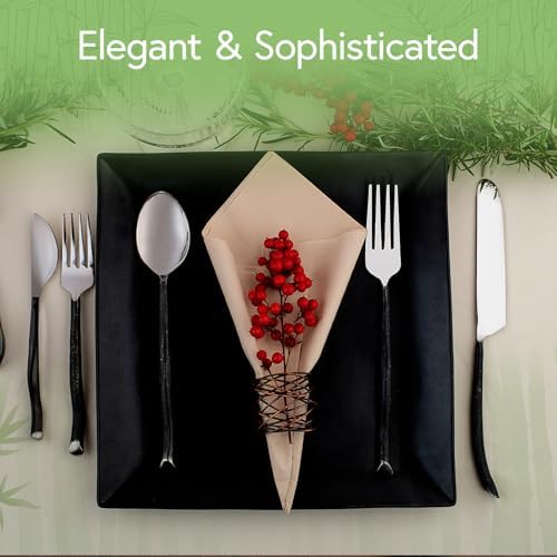 100% Bamboo Compostable Napkins (50-Pack) | Heavy Duty Napkins for Lunch, Dinner, Events, Occasions & Entertaining | Eco Friendly | 3-Ply FSC Certified | Bamboo Paper Towels | 7.5 x 8 Inch