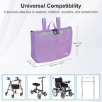 supregear Wheelchair Carry Bag - Accessories Pouch for Rollator, Walkers, Power Wheel Chairs and Knee Scooters - Side Armrest Storage Organizer for Elderly Seniors - Lightweight Portable Travel Tote