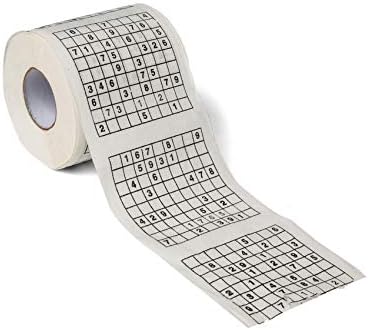 SummitLink 1 Roll of Sudoku Toilet Paper Tissue Napkin Prank Fun Birthday Party Novelty Gift Idea (2 pk)