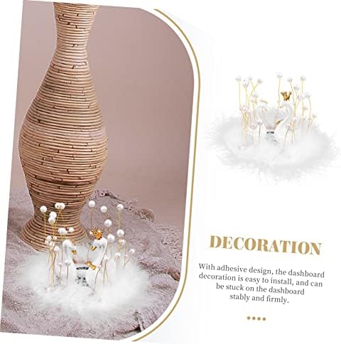 Luxshiny Car Decoration Swan Dashboard Decor Resin Swan Figurine Adorable Car Accessories