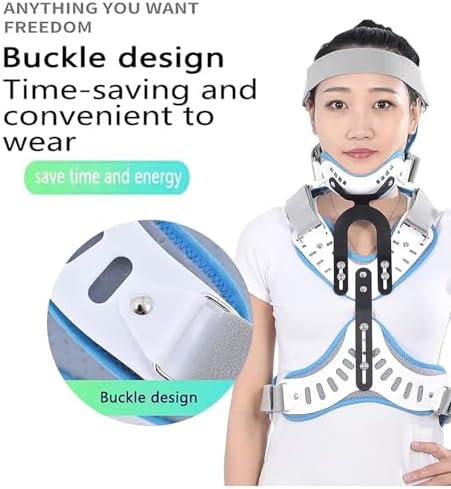 COYEUX Orthosis Cervical Thoracic, Looseness/Height Adjustable, U-Shaped Jaw Support, Cervical Neck Traction Device, for Cervical Spine Fractures and Dislocations