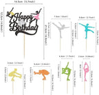 25Pcs Figure Skating Birthday Cake Toppers Ice-skating Cupcake Toppers for Baby Shower Girls Skating Birthday Cake Decorations Winter Sports Birthday Party Decoration
