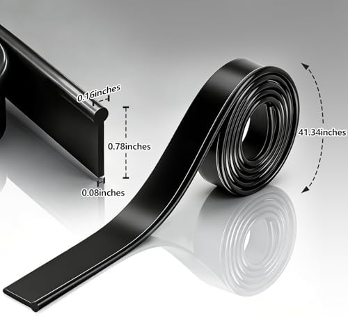 41-Inch High Elasticity Replacement Silicone Squeegee Strips, for Windows Glass Shower Door Cleaning, Durable and Easy to Install