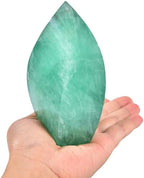 JIC Gem Green Fluorite Crystal Natural Healing Crystal Point Large 4 Sides Tower Fluorite Stone Energy Gemstone Home Decor 1.1-1.7 Lbs