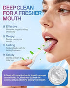 BodyAccel Silicone Tongue Cleaner for Adults, Soft & Gentle Tongue Brush and Scraper, Helps Remove Bad Breath, Flexible Non-Slip Handle for Comfortable Control