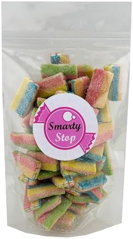 Smarty Stop Sour Licorice Filled Gummy Candy, Brick Shaped Bite-Sized Pieces (1 Pound (Pack of 1), Rainbow)