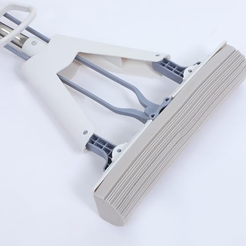 1set Lazy Mop Folding Sponge Mop for Efficient Cleaning for Tile and Marble Floors with Double Heads Easy Water Removal and Absorbent Design