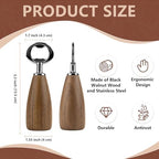 Apsire Walnut Wooden Bottle Opener, Stainless Steel Wood Handle Opener for Beverage, DIY Opener for Engraving Wedding Party