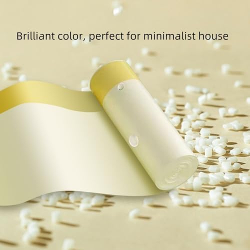Small Trash Bags, 5 Gallon Strong Drawstring Kitchen Garbage Bags Plastic Trash Can Liners For Bathroom Office， 75 Counts (Yellow)
