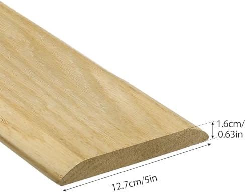Door Transition Strip Wood Threshold Transition Unfinished Solid Red Oak Interior Threshold Doorways Reducer Threshold(36 x 5 x 0.63 Inches)