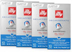 illy Aluminum Espresso Capsules - Compatible with Nespresso Machines - Decaf Coffee - Single Serve Capsules 10 Count (Pack of 4)