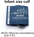 Universal NIBP Cuff with BP12 Connector for Infant, 10-19 cm Reusable Single Tube PU Replacement BP Cuff with Inner Airbag for Blood Pressure Monitor Machine