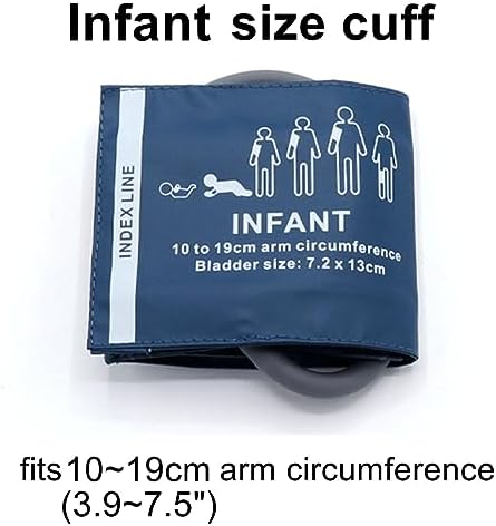 Universal NIBP PU Cuff for Infant 10-19cm, Single Tube Reusable Replacement Blood Pressure Cuff, No Connector