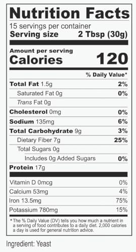 Anthony's Brewer's Yeast, 1 lb, Made in USA, Gluten Free, For Lactation Support, Unflavored, Unsweetened