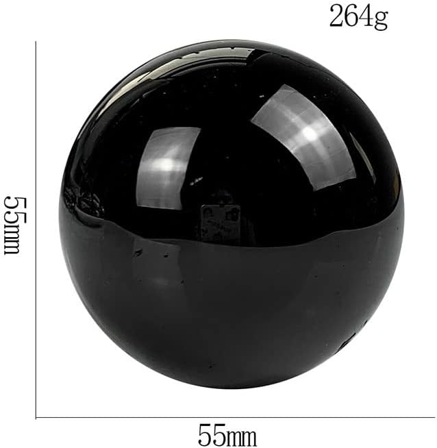 Natural Meditation Crystal 55mm Natural Obsidian Crystal Ball, for Home Decorative Crystal Stone