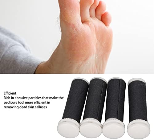 4pcs Coarse Replacement Roller Electric Foot File Refill Heads Grinding Tool Replacement Head for Feet Pedicure Tool