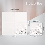 Stylish Silver Cocktail Napkins, 100 3 Ply White and Silver Napkins for Wedding Reception, 5x5 Inch Wedding Cocktail Napkins, Paper Cocktail Napkins for Party, Bridal Shower Napkins or Party Napkins