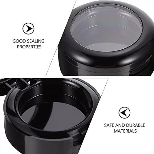 Beaupretty 8 Pieces 26mm Empty Makeup Eyeshadow Box Round Eyeshadow Storage Case Travel Eyeshadow Container for Women Girls (Bright Black)