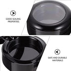 Beaupretty 8 Pieces 26mm Empty Makeup Eyeshadow Box Round Eyeshadow Storage Case Travel Eyeshadow Container for Women Girls (Bright Black)