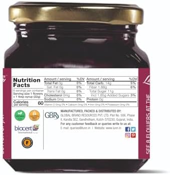 Lunn Hibiscus Flower in Syrup Jar with Cap 280 gm