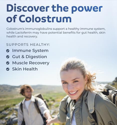 Bovine Colostrum for Women - Colostrum Supplement with 1,000mg per Serving and 30% IgG Immunoglobulins from First Milking - Low Heat Processed for Maximum Potency Non-GMO & Made in the US (2 Month)