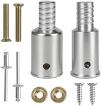 Metal Threaded Tip Repair Kit,Broom Handle Threaded End,Palo para Trapeador,Broom Stick Pole Extension Pole Adapter 2 Sets